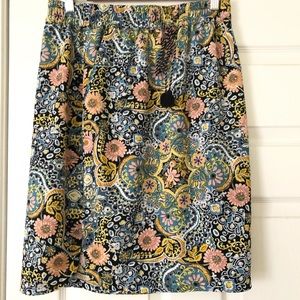 Loft Floral Print Above the Knee Skirt
